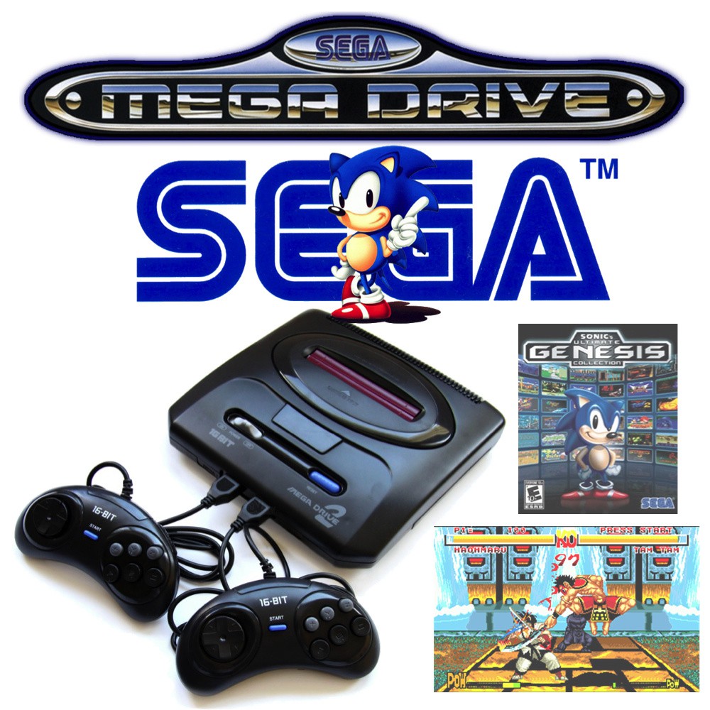 SEGA GENESIS Mega Drive 2 [Retro Game Console 1980s] | Shopee 
