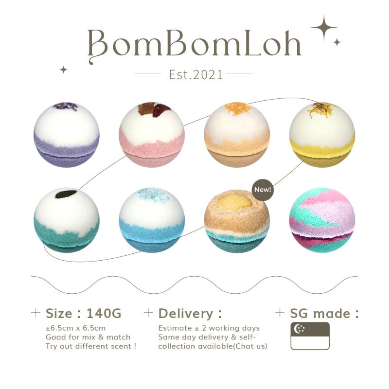 [SG] Bath Bombs 140g Large , Ready Stock, Relaxing, Fun, Fizzy, Bubbly ...