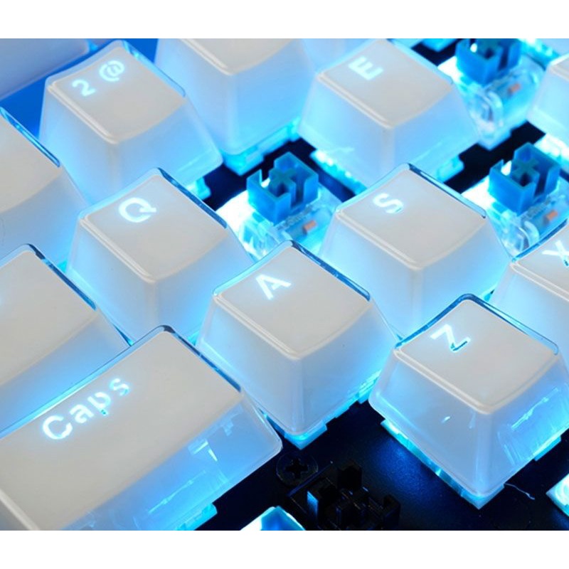 【Free Puller】Crystal Keycap For Mechanical Keyboard 61/87/104 White
