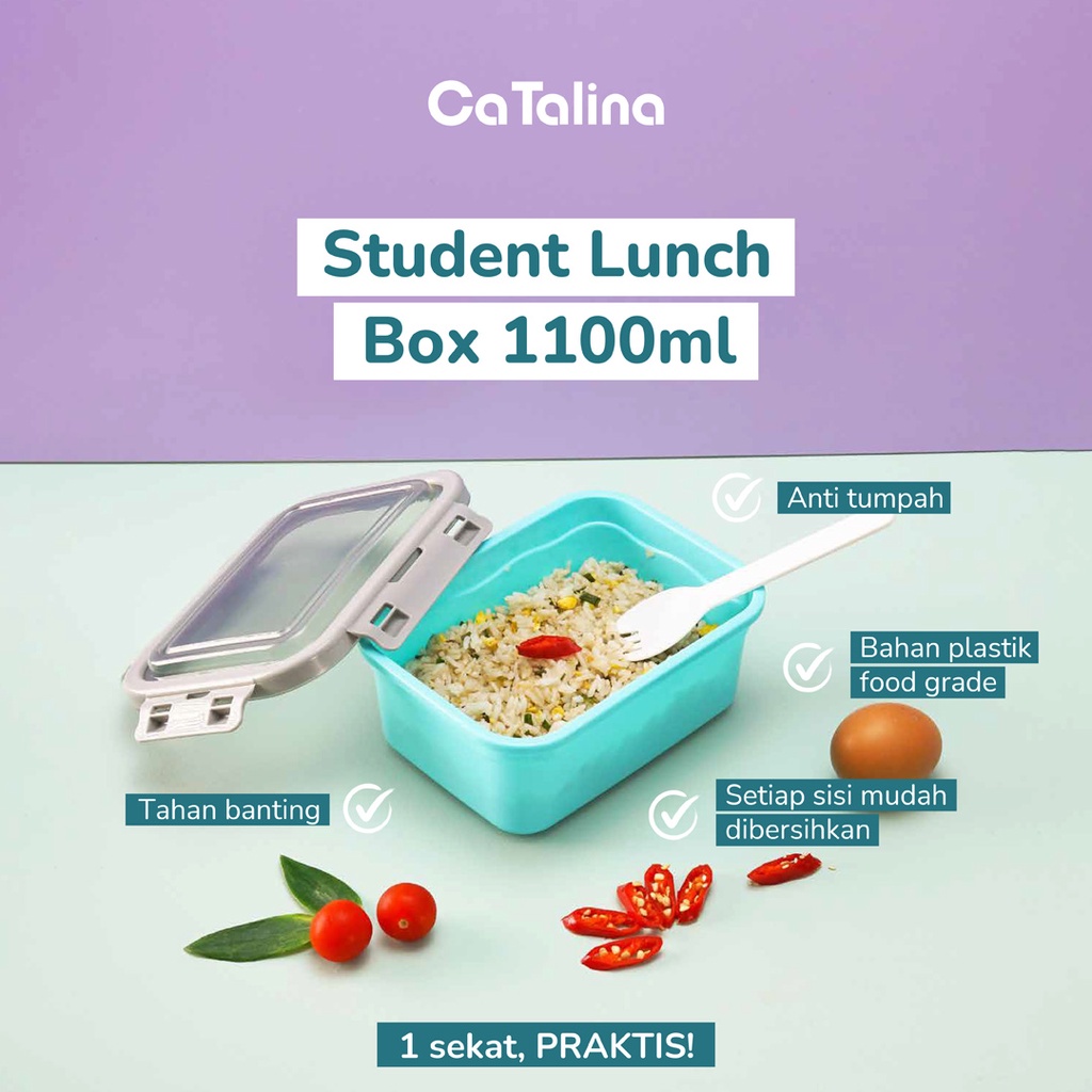 Lunch Box Kotak Makan Anak 1100 Ml - Gambar 3