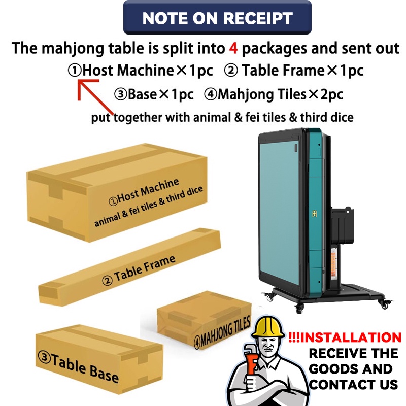 SHANJIE Automatic Mahjong Table Machine Foldable Roller Coaster USB ...