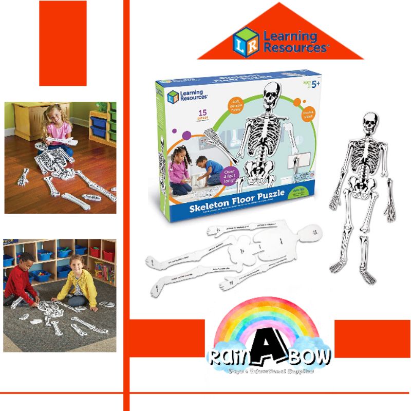 🛒 Learning Resources Skeleton Floor Puzzle Halloween Theme Science