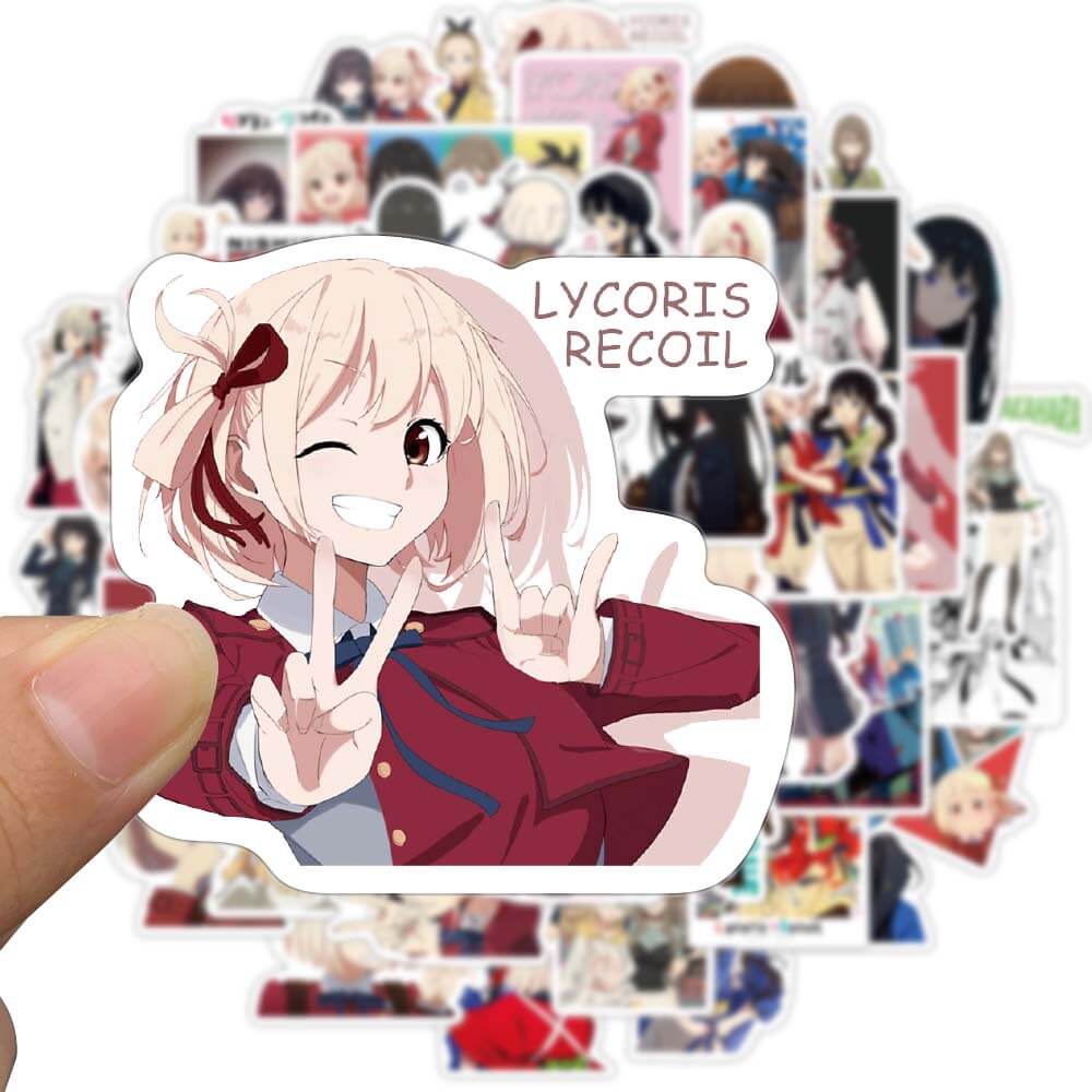 【Large sticker】50pcs New Anime Lycoris Recoil Stickers Vintage For Gift ...