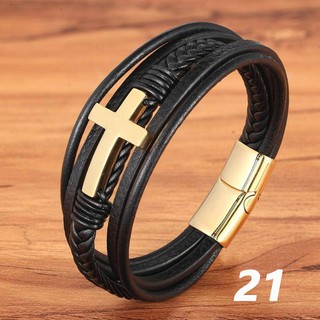 Crucifix deals bracelet mens