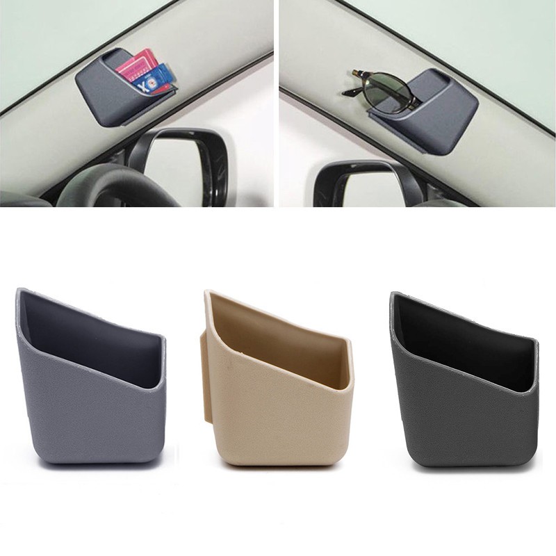 2PCS Car Organizer Storage Bag Box Holder Black Universal Phone Auto Accessories