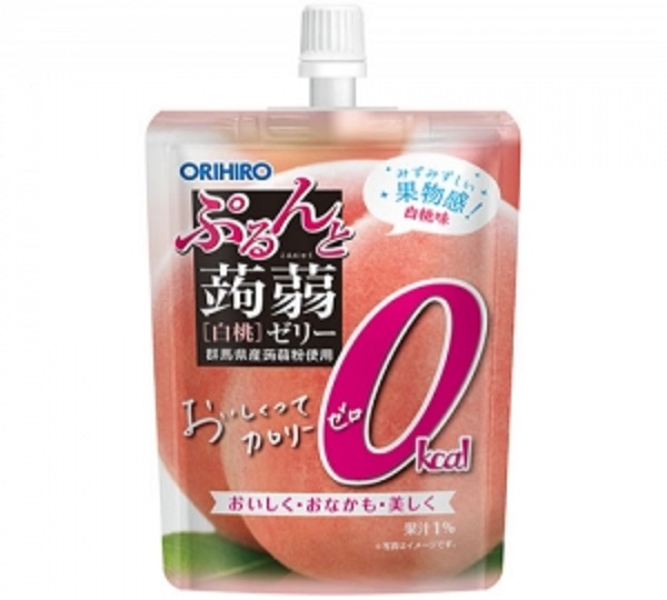 Orihiro Purunto Konjac Jelly Standing (ST) Zero Calorie White Peach ...