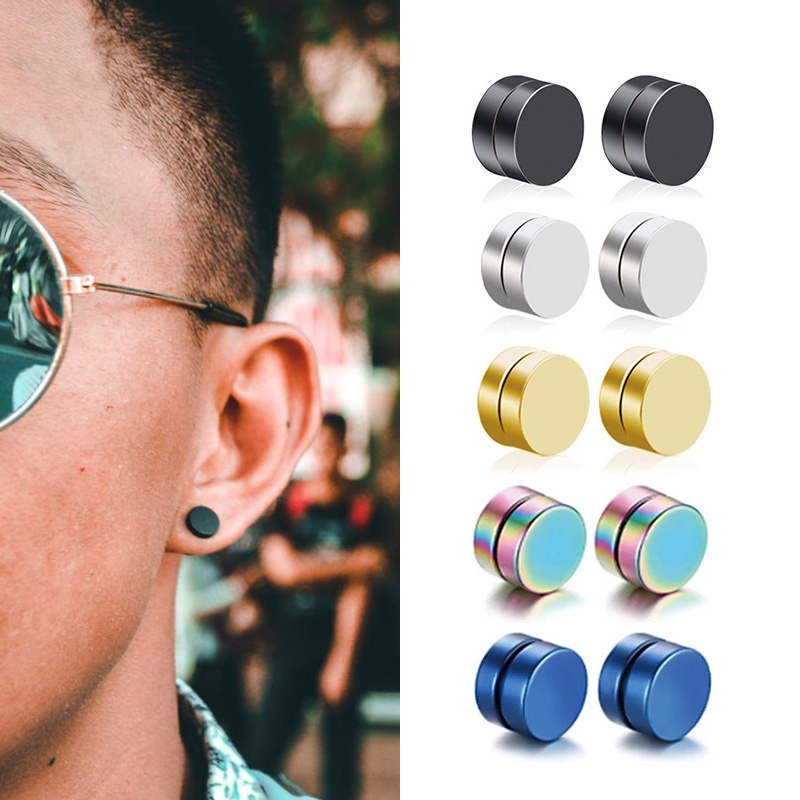 Mens ear studs hot sale without piercing