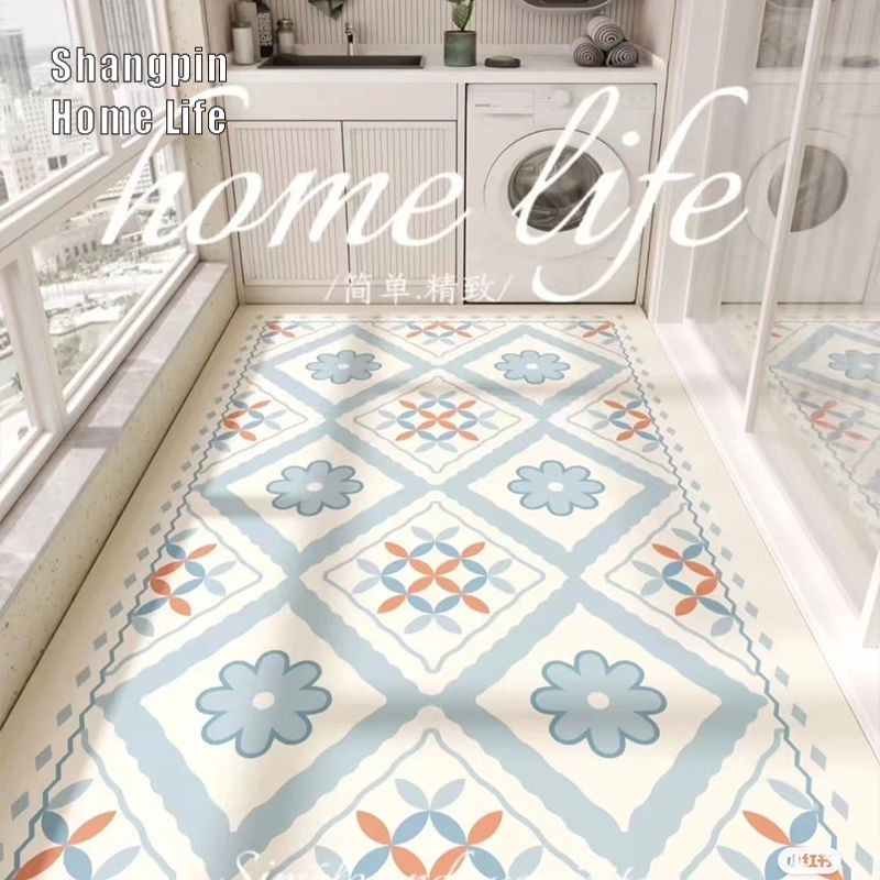 Ins European Pvc Floor Mat Balcony Carpet Living Room Bedroom Big Size