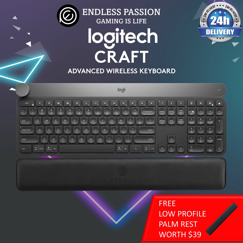 Logitech Craft Wireless Keyboard for Advanced Creativity & Productivity