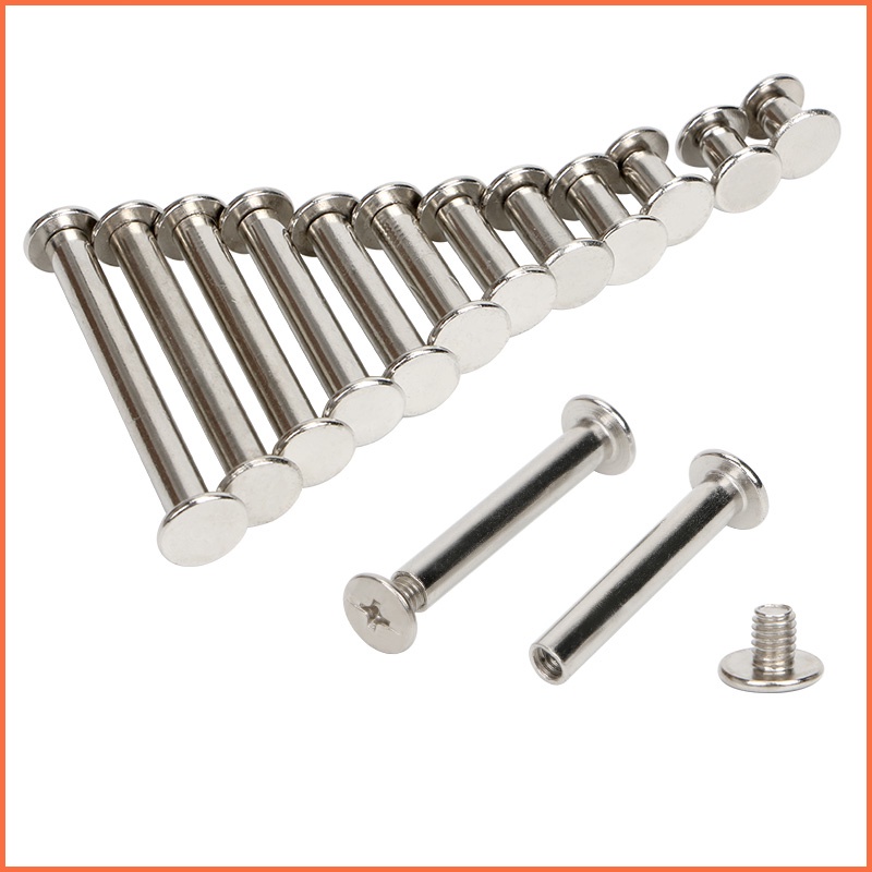 COD) M4 M5 Rivet Pair Lock Screw M4M5 Photo Album Nail Accountbook Butt ...