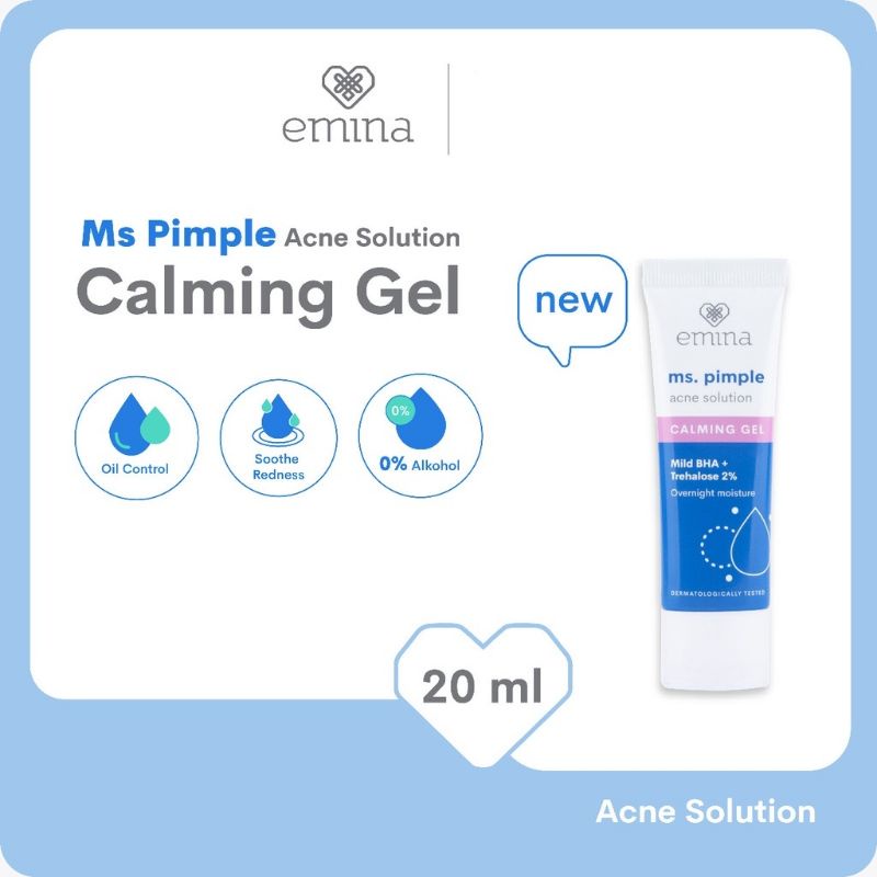 Emina Ms. Pimple Acne Solution Calming Gel 20ml | Shopee Singapore