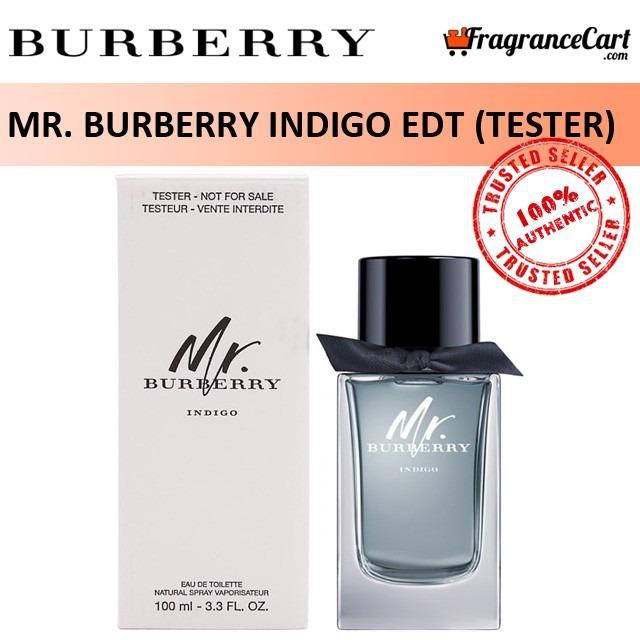 Burberry Mr. Burberry Indigo EDT for Men 100ml 150ml Tester Eau de Toilette Mr Mister Blue 100 Authentic Perfume Shopee Singapore