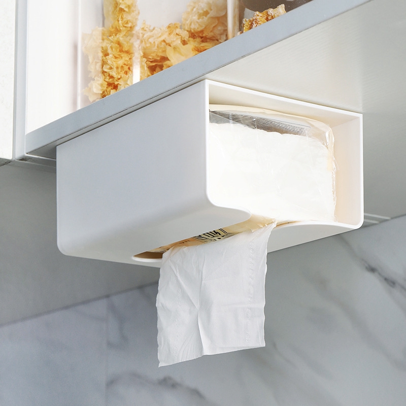 Wallmounted Tissue Box / Paper Towel Holder Rack / Free Punching