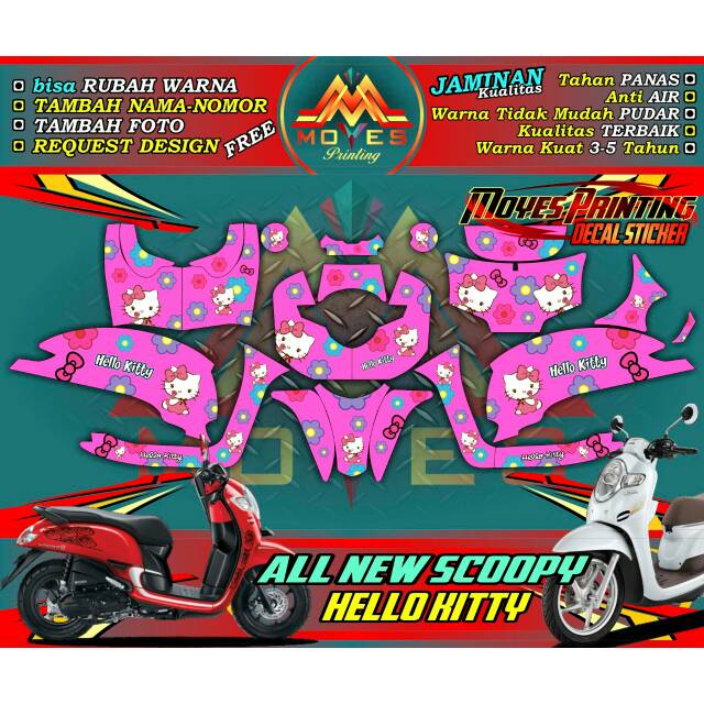 All new honda scoopy decal Sticker, custom full body scoopy Sticker ...