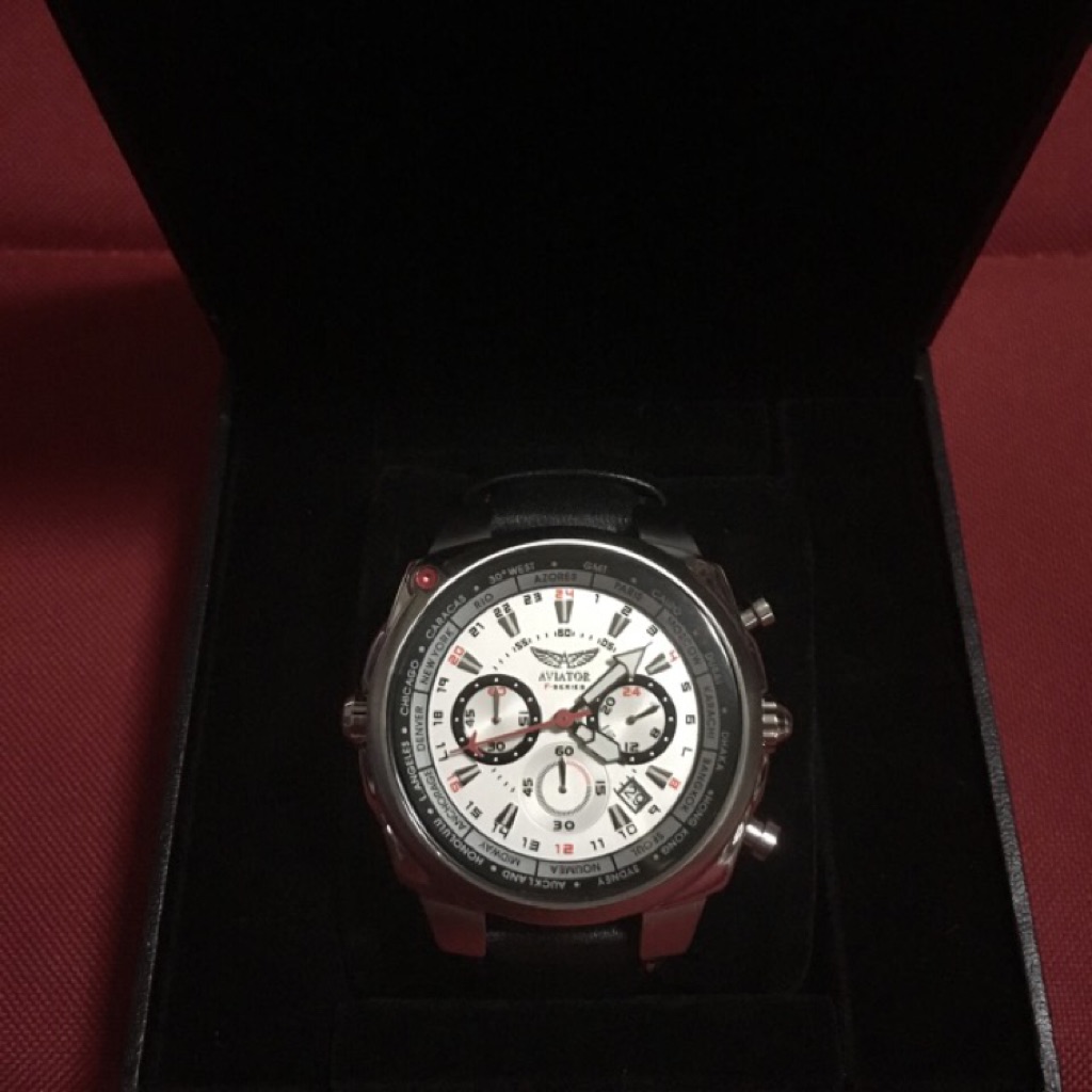 Aviator World Time Chronograph Watch F Series Shopee Singapore