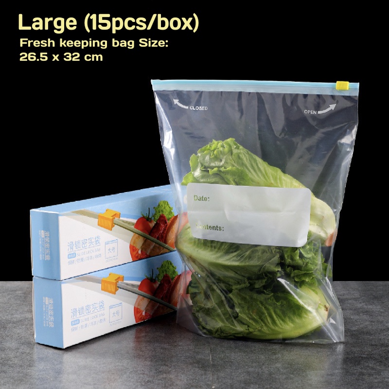 Fresh Keeping Bag Freezing Preservation Zipper Sealed Bags For Kitchen ...