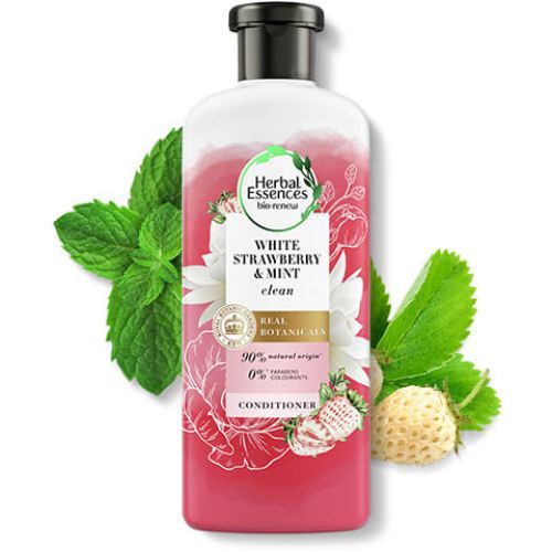 Herbal Essences Clean White Strawberry and Sweet Mint Hair Conditioner 400ml - Gambar 2