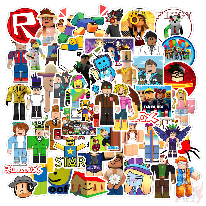 Roblox Series 02 Vr Games Dynablocks Stickers 50pcsset Diy Fashion Luggage Laptop Skateboard 6157