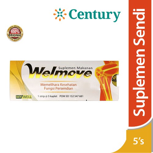 Welmove Tablet Strip isi 5 Kaplet /Suplemen sendi/Nyeri sendi/Radang Sendi/Sendi Kaku/Glucosamin