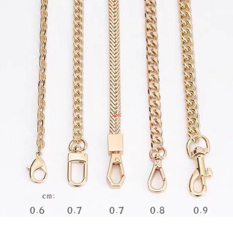 seng 60cm/120cm Handbag Metal Chains Shoulder Bag Strap DIY Purse Chain Detachable Replacement Purse Chain Strap for Crossbody Accessories