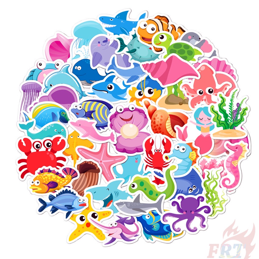 50Pcs/Set Funny Kids Gifts Rewards Series 02 Wonderful Sea World ...
