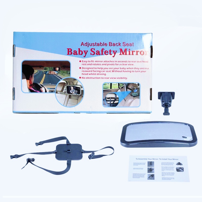 Infant Car Seat Rear-View Mirror – Adjustable Baby Backseat Safety ...