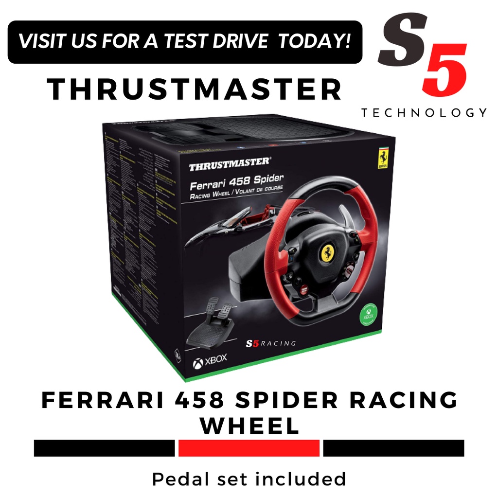 Xbox One Thrustmaster Ferrari 458 Spider Racing Steering cheapest Wheel & Pedals Tested