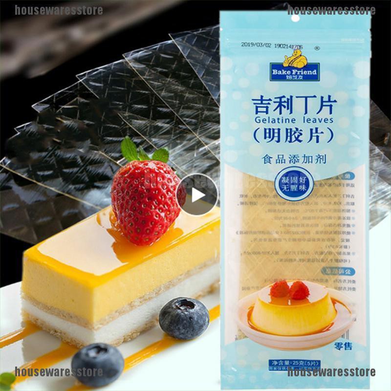 [🍀🍀Existing] Halal Silver Leaf Sheet Gelatine 25Grams Gelatin Sheets