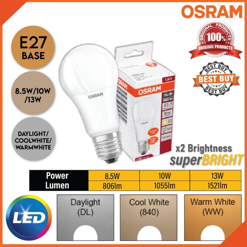 Osram led on sale 13w e27