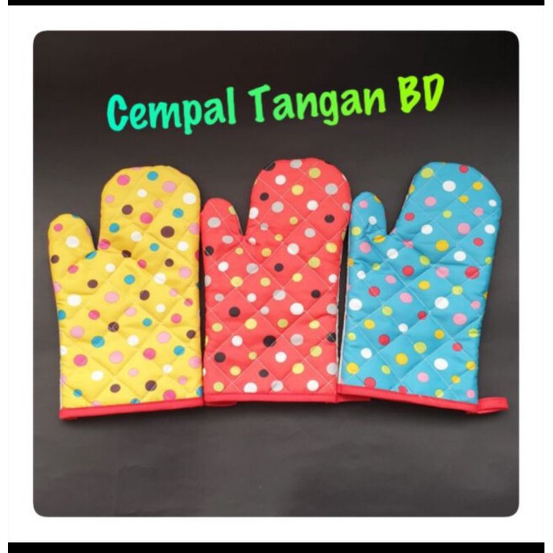 Heat resistant gloves oven cempal cooking gloves motif & BD | Shopee ...