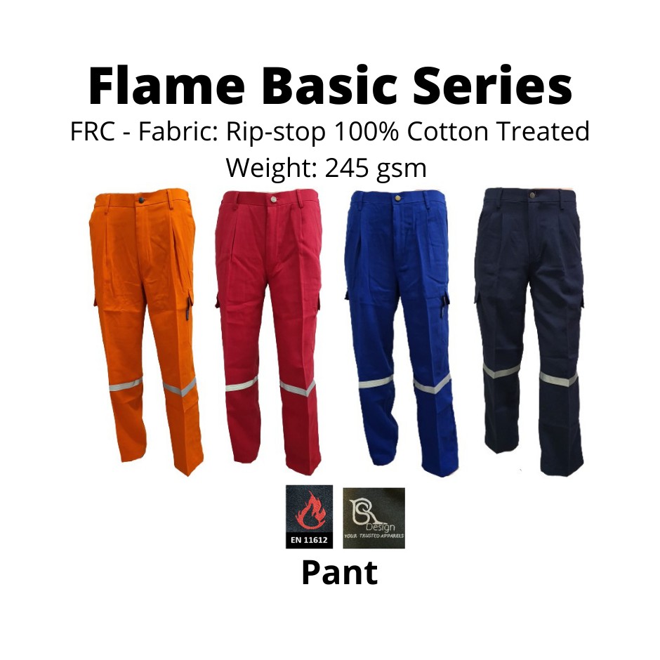 PANT Flame RETARDANT Cotton (FRC) 100% Cotton Treated RS DESIGN - ROYAL ...