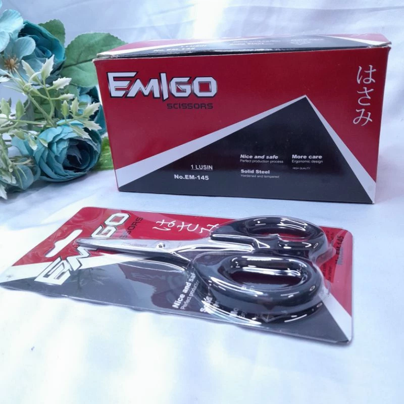 1pcs Gunting Scissors Emigo Em145 Grosir Ecer Satuan - Gambar 2