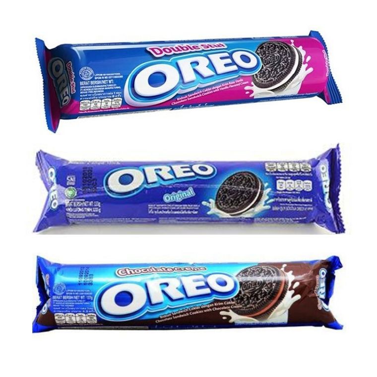 Oreo Original/Chocolate/Peanut Butter & Choc/White & Dark Choc 133g ...