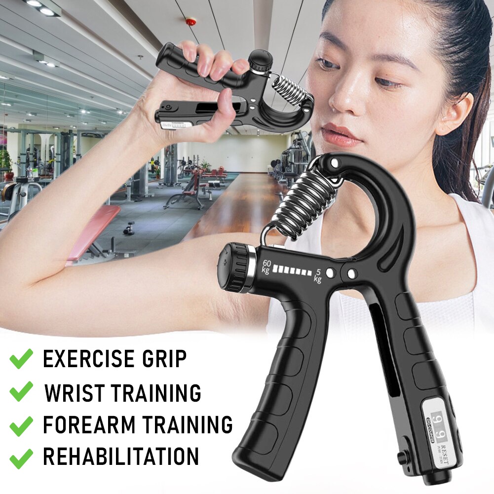 W-20B 5kg-60kg Adjustable Gripper Fitnesas Hand Exerciser Grip with ...