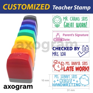 Teacher Name Ink Stamp Signature Calligraphy Selfing-Inking