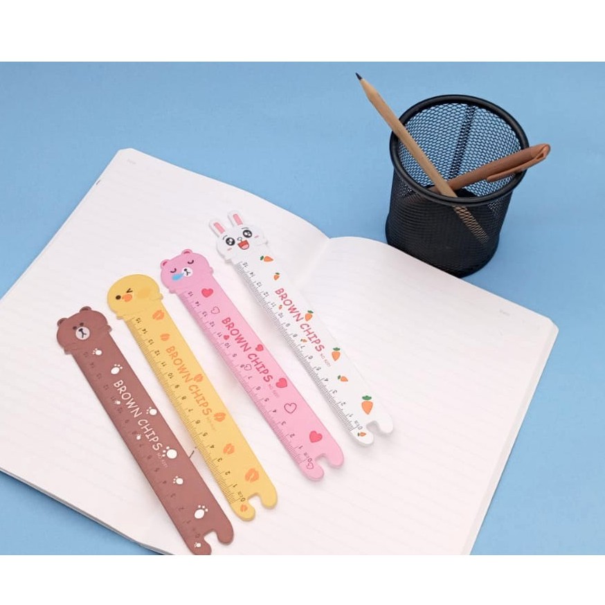 Cute Kids Ruler 15 cm Brown Chips Ruler/ | Shopee Singapore