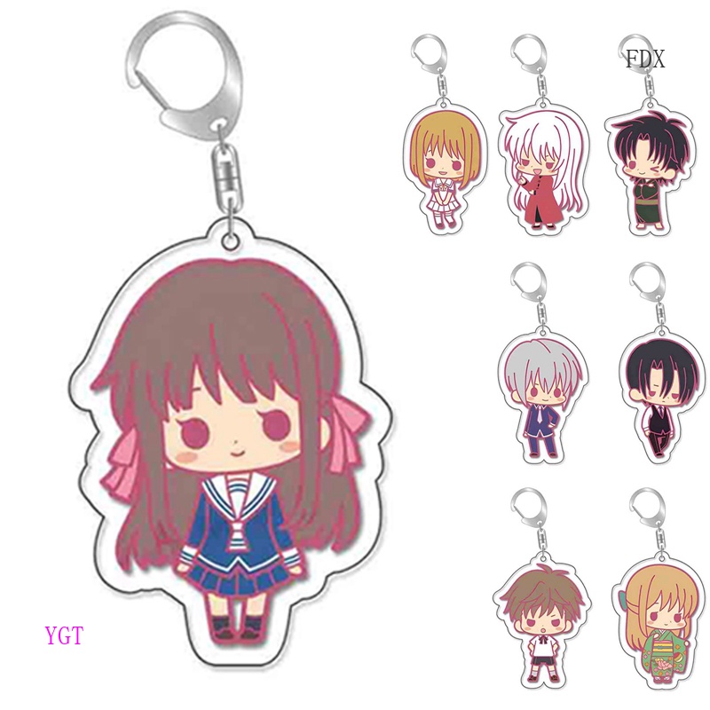 FDX Fruits Basket Keychain Anime Acrylic Bag Pandant Keyring 6cm Honda