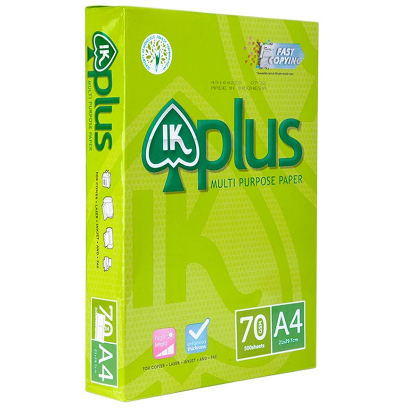 A4 printing paper, IKPLUS paper - 1 set has 500 sheets of 70gsm ...