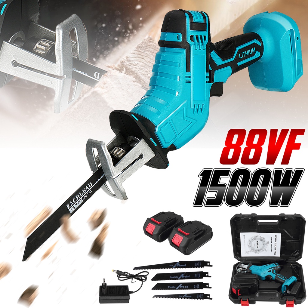88V Cordless Reciprocating Saw Electric Saw for Wood Metal Cutting ...