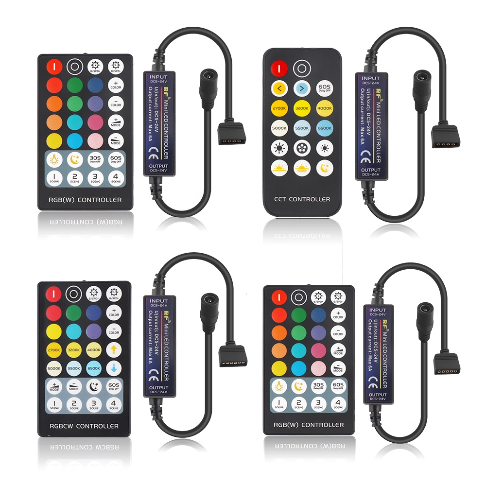Mini RF 17 / 28 Keys LED Strip Controller for RGB/RGBW/RGBWW/CCT/RGB ...