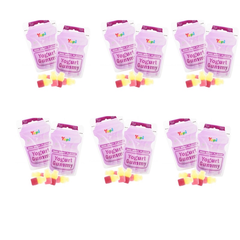 [Bundle of 6] YUPI YOGURT GUMMY MIXED BERRY 40G (Halal) Shopee Singapore