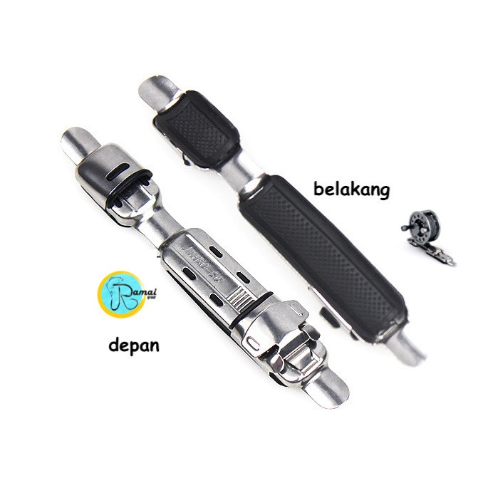 Reel Seat Dudukan Reel S6 Jepit Besi Karet