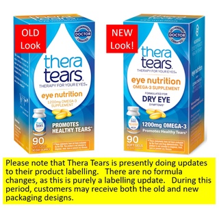 Thera Tears Double Pack (90 Soft Gels X 2 Bottles = 180 Soft Gels) Eye 