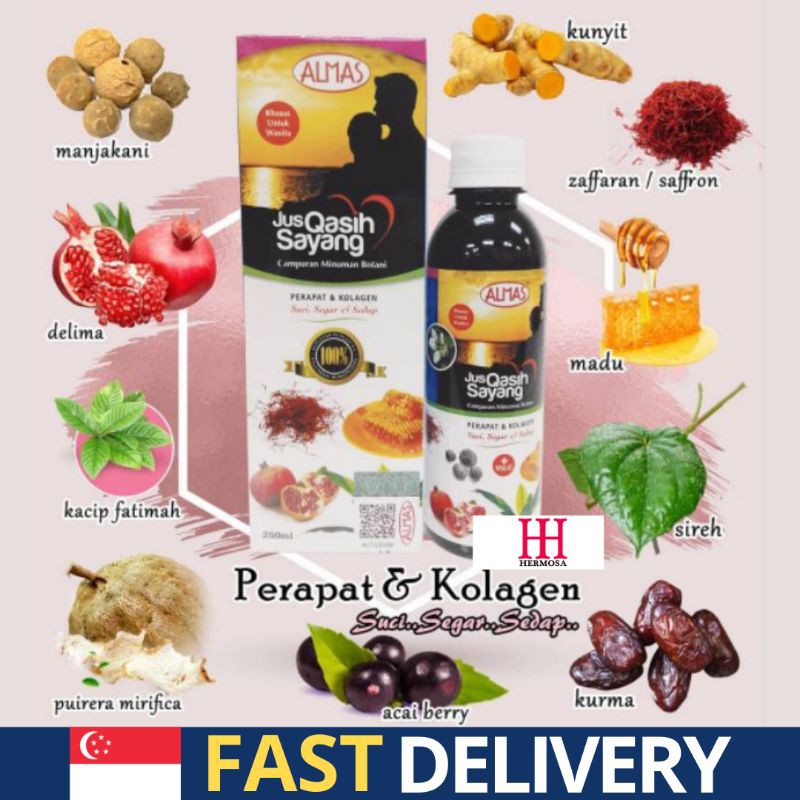??JUS QASIH SAYANG (SG Seller/Woman Supplement/Tightens Miss V/Menstruation cramps/Royal V Jamu/Perapat/Health Drink/JRM