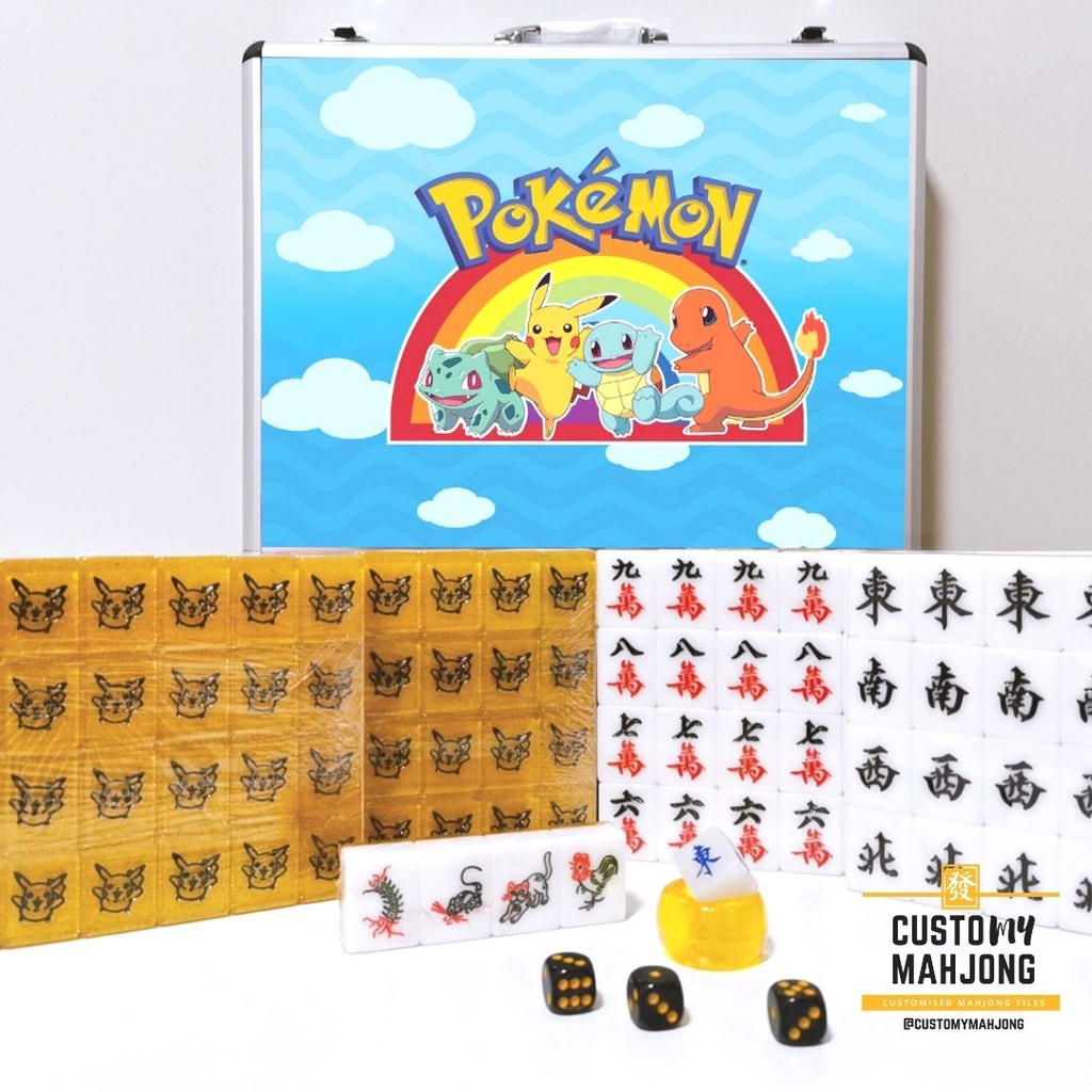 [Pre-Order] Customised Mahjong Set Pokemon Theme Customymahjong (Ship  within 30 days)