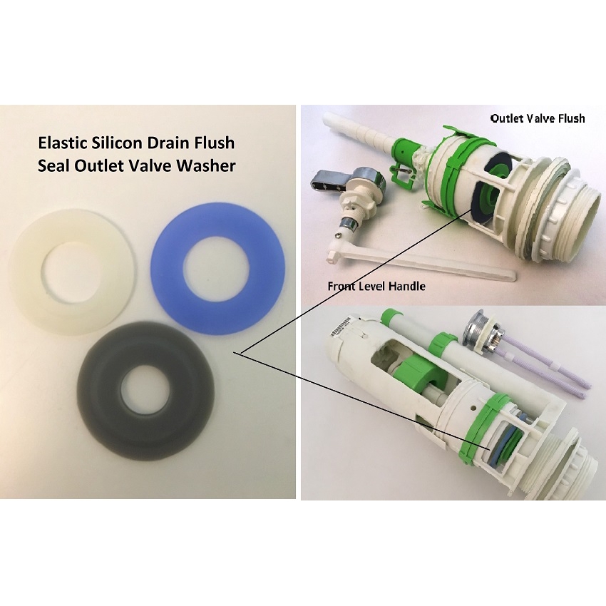 Silicone Drain Flush Valve Seal Washer Antileakage Toilet Accessory