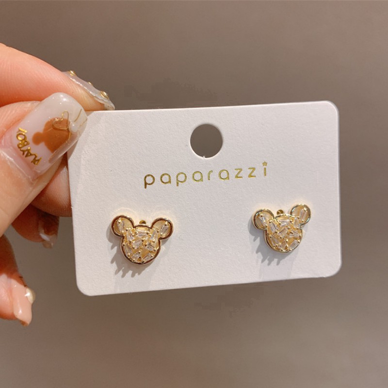 Gold mickey mouse on sale earrings