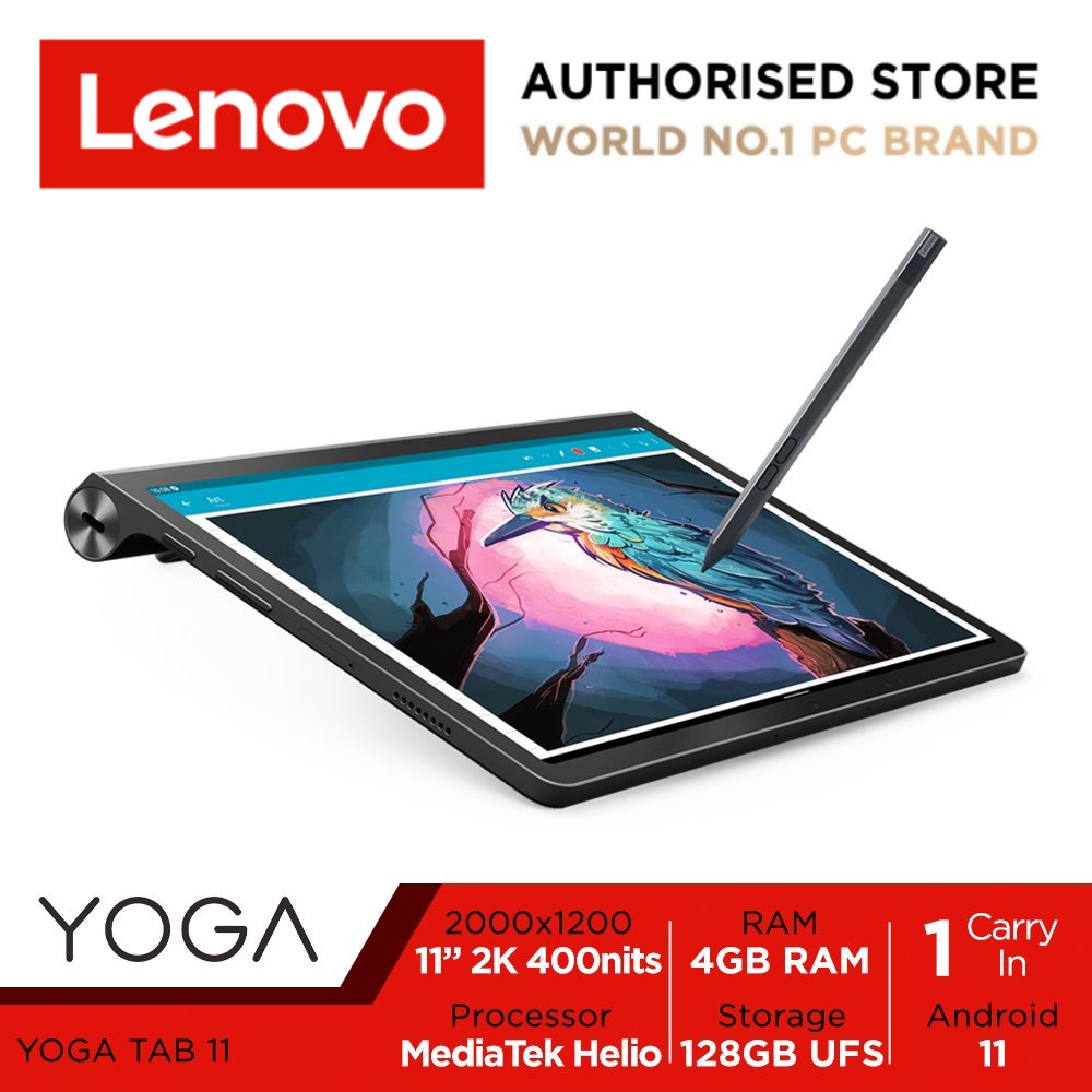 Tablette LENOVO YOGA TAB 11, MediaTek Helio G90T, Ram 4Go,128Go, 11 2K IPS