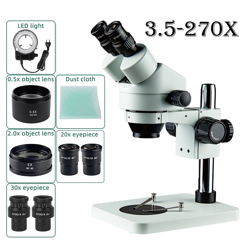 7X-45X Binocular Microscope Inspection Zoom Stereo Microscope Inspect ...