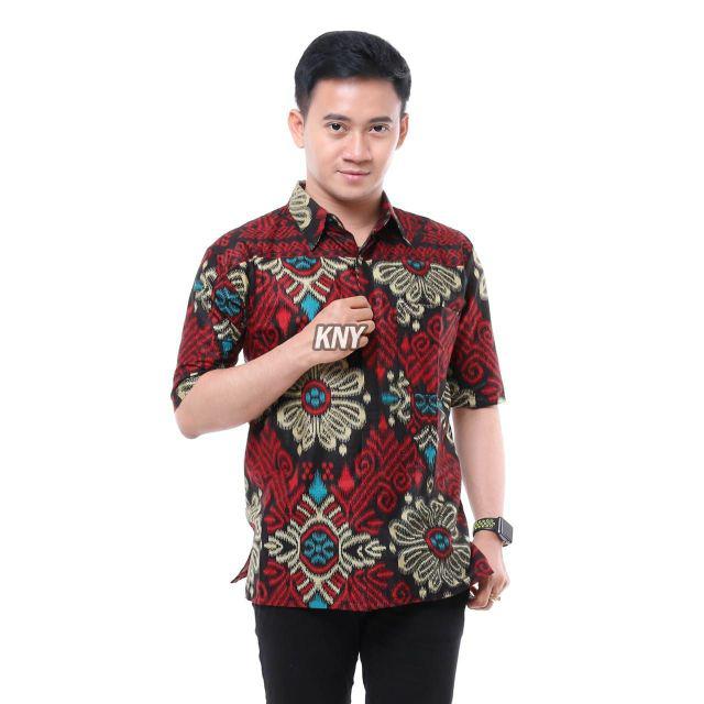 HITAM KEMEJA Men's BATIK Short Sleeve BATIK Shirt HEM Men's Floral ...